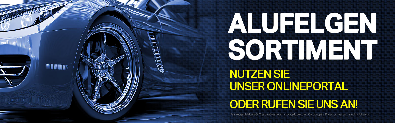 Sportwagen mit Nahaufnahme einer Felge